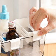 냉장고 문짝 정리함 깔끔 수납 정리 칸막이 트레이, 5개, 화이트