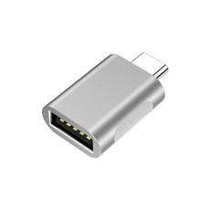 【ZA 喆安】USB3.2 Gen2 10G Type-C公 to A母OTG轉接頭 適用iPhone/手機/平板/筆電, 銀色, 1個