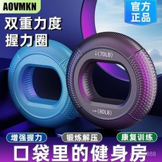 台灣出貨 雙磅數防滑矽膠握力圈組：握力環、人形指力器，手指復健與重量訓練適用, 1個, 一個裝【兒童/女士推薦】,紅色【雙力度】上下40磅/左右50磅