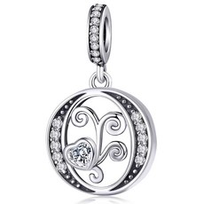 판도라 참을 위한 XOYOZU 실버 레터 주얼리 선물 이니셜 비즈 팔찌 알파벳 여성용 당글