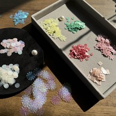 이본느모건 큐레이션 스팽글 10종 시퀸 자수재료 루네빌자수재료, 1개