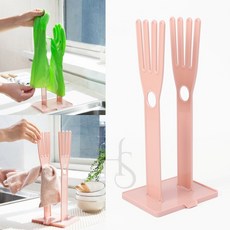 NAUM 손가락 고무장갑 건조대 핑크 주방다용도걸이