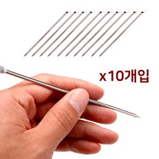 스텐 라떼아트펜 10개입 세트 에칭펜 바리스타 연습 애칭펜 아트툴, 10개, 실버