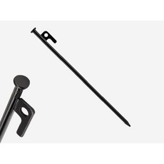 캠핑 지주핀 강철 텐트 고정 핀 텐트팩 타프 고정팩 튼튼한 캠핑핀 모래용 해변 잔디, 1 30cm 블랙 지주핀