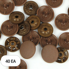 썬그립 티단추 세트 15mm, 브라운, 40세트