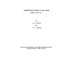 나이키 NIKE Instrumentation Report on 나이키-Apache Flight 14.127 GI: November 1 1964 160441, 나이키 NIKE Instrumentation Repor