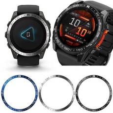 适用Garmin佳明Fenix8手表表圈刻度不锈钢金属表圈47mm/51mm圈口, 1個, 黑色,Fenix8-47mm