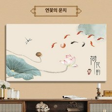 TV 덮개 가리개 55 전면커버 65인치 개양화 커버, 1개, 연꽃 매력