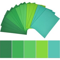 15 장 발포 고무 자체 접착 300*200*2 mm 발포 고무 시트 카드 제작용 발포 고무 자체 접착력이있는 EVA 공예 폼 액자 제작용 공예 폼 (녹색 5 가지 음영)