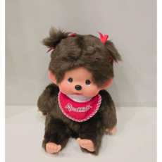 Monchhichi 蒙奇奇 基本款雙馬尾坐坐款, 女孩, 1個