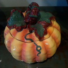 南瓜瓷甕 金瓜聚寶甕 糖果罐 Pumpkin Pot, 1個