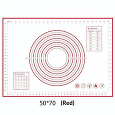1개 실리콘 베이킹 매트 페이스트리 롤링 및 반죽용 논스틱 주방 패드 (크레페 피자 - 세척 내구성 강함, 02 XL