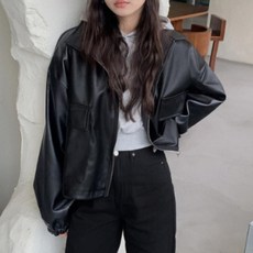 여성 투웨이 가죽 라이더 자켓 가죽자켓 블루종 점퍼 ehd+408NR