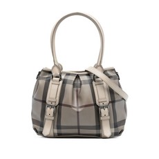 버버리 중고 2000-2017 Small Smoke Check Coated Canvas Northfield satchel