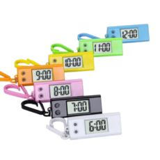 휴대용 시계 요리 공부 미용실 간호사 다용도 활용 걸이형 미니 키링 시계, 화이트(흰색), 1개