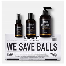 Manscaped Crop Essentials Male Care Hygiene bundle 맨스케이피드 크랍 에센셜 메일 케어 하이진 번들 3종 세트, 1개