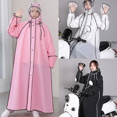 남녀공용 우비 비옷 레인코트, 1개, 화이트