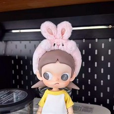 팝마트 지거 액션 피규어 인형 액세서리 BJD 인형 밀짚모자 머리띠 모자 헤어악세서리 베레모 스카프, 아기 없어  지가 가지 자매, 토끼 머리띠