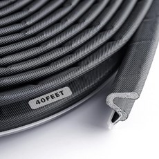 BBTO 웨더 스트리핑 도어 씰 외부 스트립 창문 V자형 폼 커프 차고 갭 차단기 방음 홈 개선 설치하기 쉬운 (150피트 검은색), 40 Feet, Brown, Brown