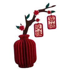 중국 설날 장식 꽃병 벌집 모양 센터피스 수공예 테이블 장식품 웨딩 입구용, 1개, 4. Style A