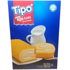 티포 미니 우유맛 크림 롤케이크 18p, 360g, 1개