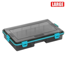 구획 낚시 태클 상자 미끼 액세서리 보관 고강도 케이스 컨테이너 가방, Blue Large, Blue Large