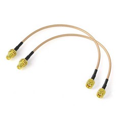 Bingfu Wi-Fi 안테나 연장 케이블 2팩 RP-SMA 수 - 암 벌크헤드 마운트 RG316 케일 15cm 6인치 라우터 보안 IP 카메라 무선 미니 PCI 익스프레스 P, 12인치 / 30cm