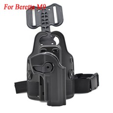 전술 오른손 드롭 다리 총 홀스터 GL 17 콜트 1911 베레타 M9 PX4 Strom 용 사냥 권총 허벅지 홀스터, for m9 B