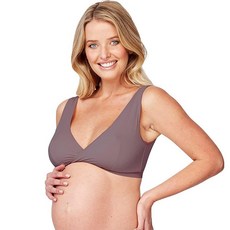 [ 1079153 ] Mamaway Breezy 크로스오버 수유 임산부 통기성 브라 무취 부드러움 수면용 임신용 모유 수유용 경량 더스티 퍼플