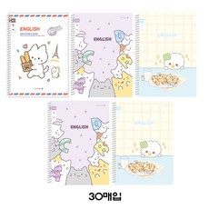 모닝글로리 채움노트 초등 스프링노트 영어 넓은칸 A 5p 세트, 여아B(5권), 1세트