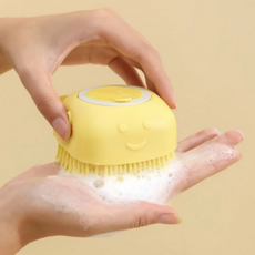 강아지 목욕 브러쉬 반려동물 마사지 실리콘 강아지 샤워 브러쉬 애견 용품 거품 자동, 블루, 블루