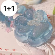 과일냥젤리 고양이발바닥말랑이 스퀴시 스퀴지, 블루, 2개