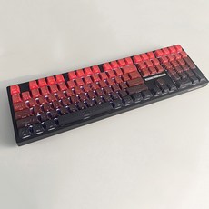 아이모 체리프로파일 PBT 등고선 4.0 그라데이션 135키 측각 키캡, 그라데이션 레드