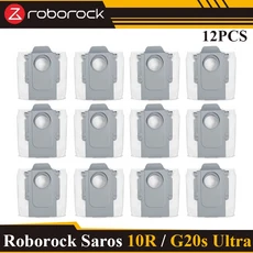 적합 (로보락 G20S Ultra/Saros 10R /로보락 S9 MaxV Slim) 진공 부품 메인 롤러 사이드 브러시 필터 천, 08 12PCS