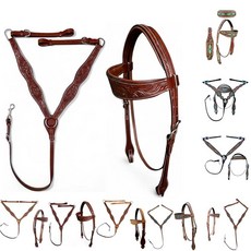 Majestic Ally 핸드 툴 나바호 디자인 비즈 인레이 패딩 헤드스톨 가슴 칼라 세트 내추럴 (풀), 0986-TAN