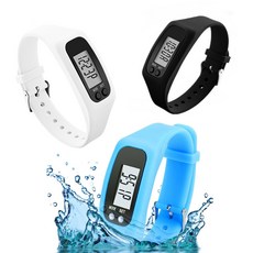 스마트 만보기 스포츠 전자 손목 시계 만보계 실리콘 조깅 운동 헬스 런닝 칼로리 이동 거리 걸음수 측정기, 만보기-화이트, 1개