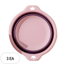 빼다 다용도 접이식 세수 대야 스몰 23cm, pink, 3개