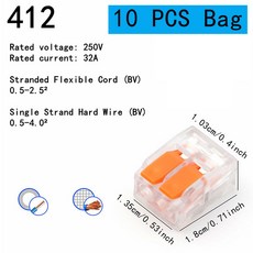 0 75 터미널 주황색 범용 커넥터 빠른 PCS 전기 와이어 250V 유형 장비 플러그인, 0pcs 4 2 Bag