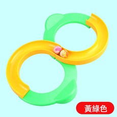 DFMEI 88軌道球專注力感統訓練8字玩具八八抖音提高注意力器材兒童益智, 1個, 黃綠色送3個球