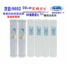 水塔過濾器濾心20吋大胖椰殼活性炭地下水淨水器.除泥除雜質除垢水族養殖濾水器套裝組軟水器, 1個