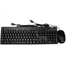 佳威 JAWIN JW200 USB有線鍵鼠組 鍵盤 滑鼠, Black, Standard (Full-size)