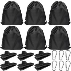 휴대용 웨이트 백 세트 캐노피 텐트 파빌리온 식탁보용 샌드백 야외 커튼 웨이트 백 (카라비너 및 클램프 포함)