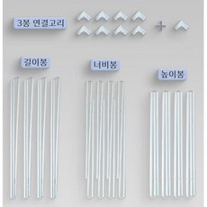 개웃기냥 사각 텐트형 모기장 3봉 연결고리 개별 구매, 1개