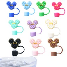 샤샤리사 스탠리 텀블러 호환 빨대마개 귀여운 캐릭터 빨대 뚜껑 2종, 2개, 핑크