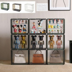 피규어 보관함 아크릴 투명 진열 모형 장식장 케이스 디스플레이 조립식 진열용 다용도 모듈형 진열대, 소형그린