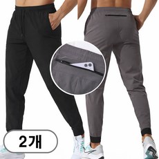 차쿠 1+1(2세트) 고탄력 남성 러닝 바지 달리기 바지 우븐 스판 팬츠 트레이닝바지 운동 헬스 바지 휴대폰 포켓 수납