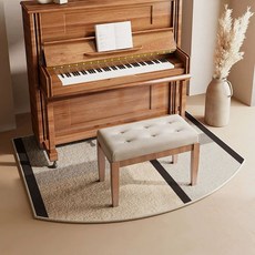 피아노 바닥 방음매트 충격흡수 흡음판 방음 그랜드, 1개, 제3악장 TRR 원형 벨벳 피아노 매트, 원형 130x160cm