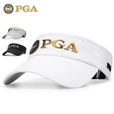PGA 남성 로고 썬바이저 골프모자 썬캡 205016, 205016도, 블랙