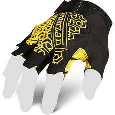 언클래드 PC 게이밍 장갑 정밀 착용감 성능 실리콘 그립 습기 제거 구조 1쌍 ES-IPC-01-XS, Black/Yellow, X-Small