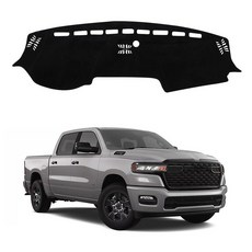 YYCKE 대시 커버 매트 맞춤형 핏 2019-2026 닷지 RAM 2500 3500 액세서리 대시보드 패드 카펫 프로텍터, Dodge RAM 1500 2500 3500 2019-